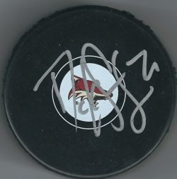 Autographed DEREK STEPAN Arizona Coyotes Hockey Puck
