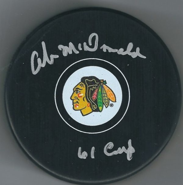 Autographed AB MCDONALD Chicago Blackhawks Hockey Puck
