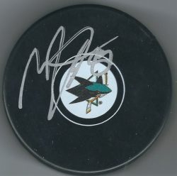 Autographed MIKKEL BOEDKER San Jose Sharks Hockey Puck