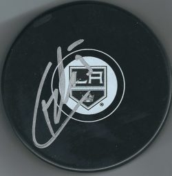 Autographed CHRISTIAN FOLIN Los Angeles Kings Hockey Puck