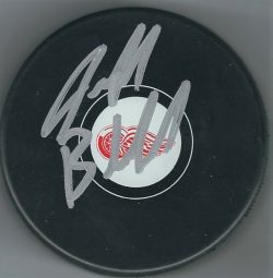 Autographed JEFF BLASHILL Detroit Red Wings Hockey Puck