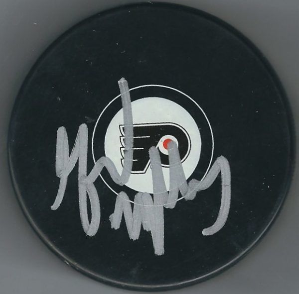 Autographed GORD MURPHY Philadelphia Flyers Hockey Puck