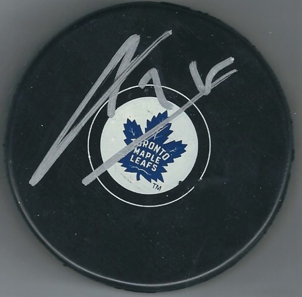 Autographed JAMES VAN RIEMSDYK Toronto Maple Leafs Hockey Puck