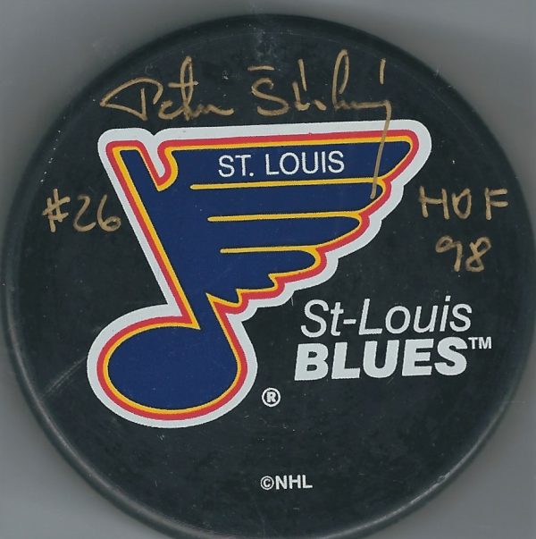 Autographed BERNIE MCRAE St. Louis Blues Hockey Puck