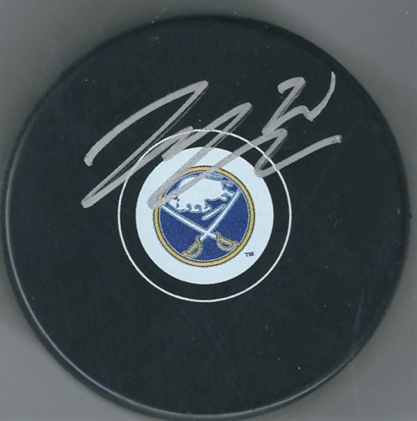Autographed  ZEMGUS GIRGENSONS Buffalo Sabres Hockey Puck