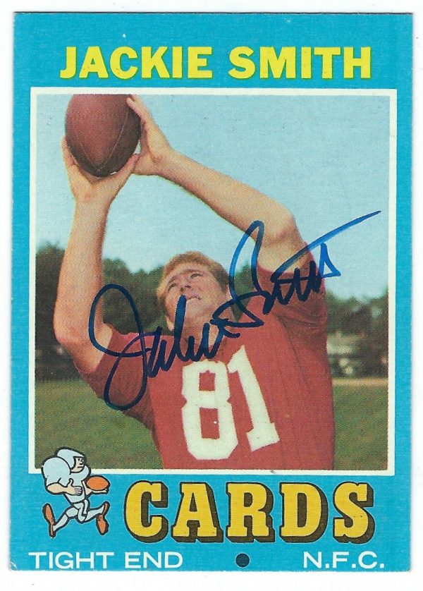 Autographed JACKIE SMITH 1971 Topps Card