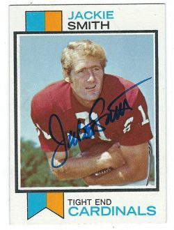 Autographed JACKIE SMITH 1973 Topps Card