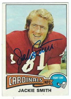 Autographed JACKIE SMITH 1975 Topps Card