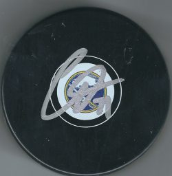 Autographed CHAD JOHNSON Buffalo Sabres Hockey Puck