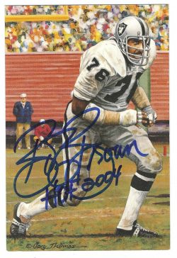 Autographed Bob Brown Goal Line Art Card