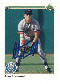 Autographed ALAN TRAMMELL 1990 Upper Deck Card