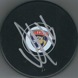 Autographed MIKE HOFFMAN Florida Panthers Hockey Puck