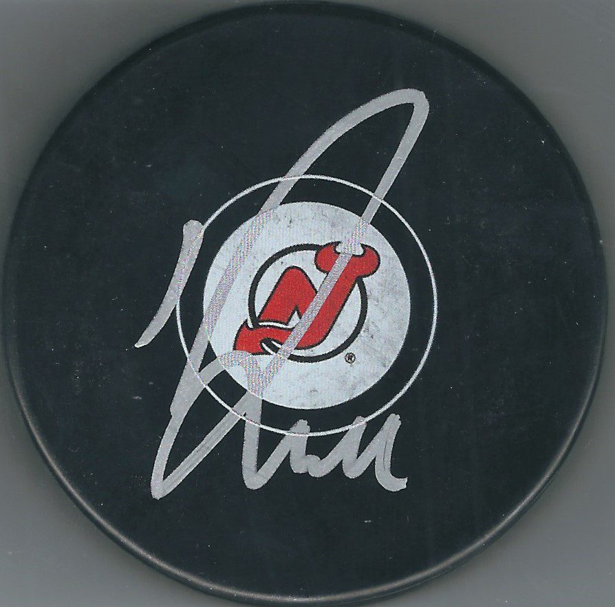Autographed JOHN QUENNEVILLE New Jersey DevilsHockey Puck - Main Line ...