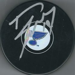 Autographed DAVE LOWRY St. Louis Blues Hockey Puck
