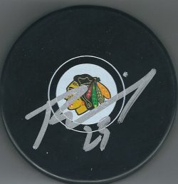 Autographed BRANDON MANNING Chicago Blackhawks Hockey Puck