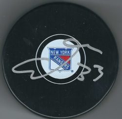 Autographed FREDRIK CLAESSON New York Rangers Hockey Puck