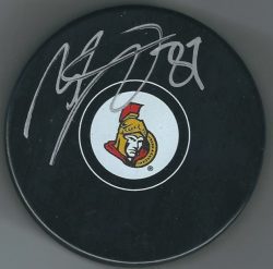 Autographed MIKKEL BOEDKER Ottawa Senators Hockey Puck