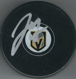 Autographed JON MERRILL Vegas Golden Knights Hockey Puck