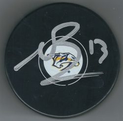 Autographed NICK BONINO Nashville Predators Hockey Puck
