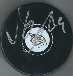 Autographed MATTIAS EKHOLM Nashville Predators Hockey Puck