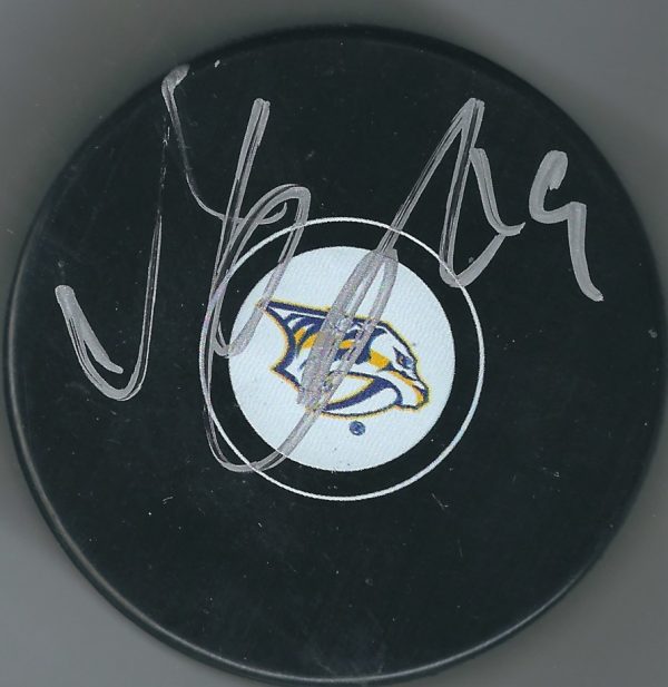 Autographed MATTIAS EKHOLM Nashville Predators Hockey Puck