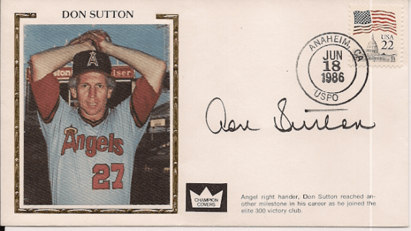 Autographed DON SUTTON Cachet Cover