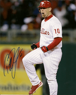 AUTOGRAPHED 16 x 20 GEOFF JENKINS Photo - Phillies