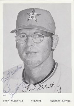 SIGNED Postcard FRED GLADDING Houston Astros