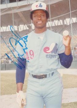 SIGNED 3.5" x 5" photo WARREN CROMARTIE Montreal Expos