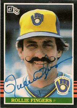 Autographed ROLLIE FINGERS 1985 Donruss Card
