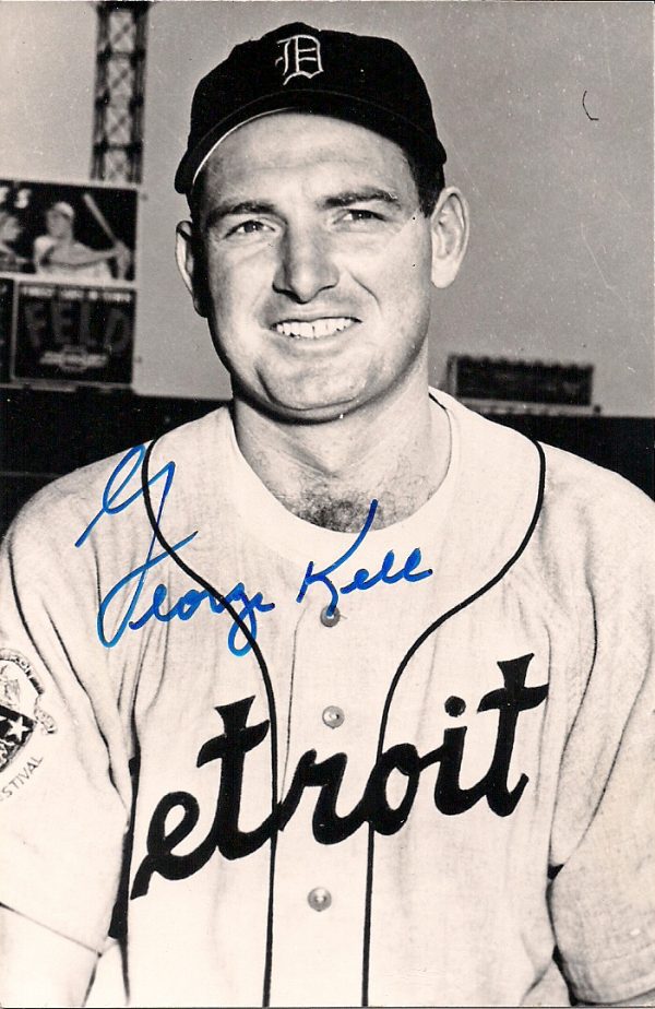 Autographed GEORGE KELL  BW Rowe Post Card
