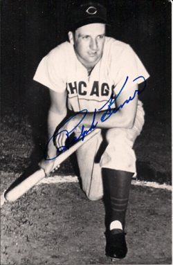 Autographed RALPH KINER Chicago Cubs BxW Rowe Post Card