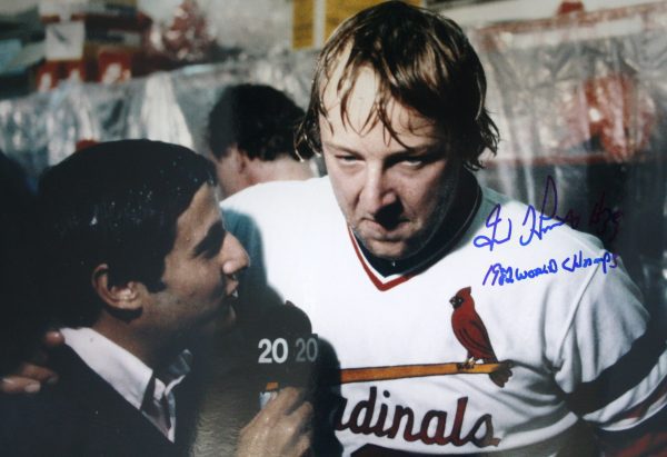 Autographed DAVE LAPOINT 11 X 14 St. Louis Cardinals photo