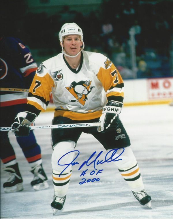 Autographed  Joey Mullen "HoF 2000" Pittsburgh Penguins 16x20 Photo