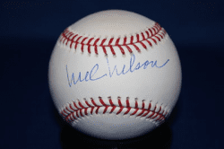 Autographed MEL NELSON Official Major League Baseball