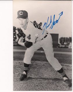 Autographed HERB SCORE BW Rowe Post Card