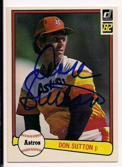 Autographed DON SUTTON 1982 Donruss Card