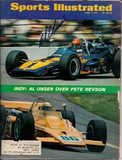 Autographed AL UNSER - Indy Race Car Sports Illustrated Magazine