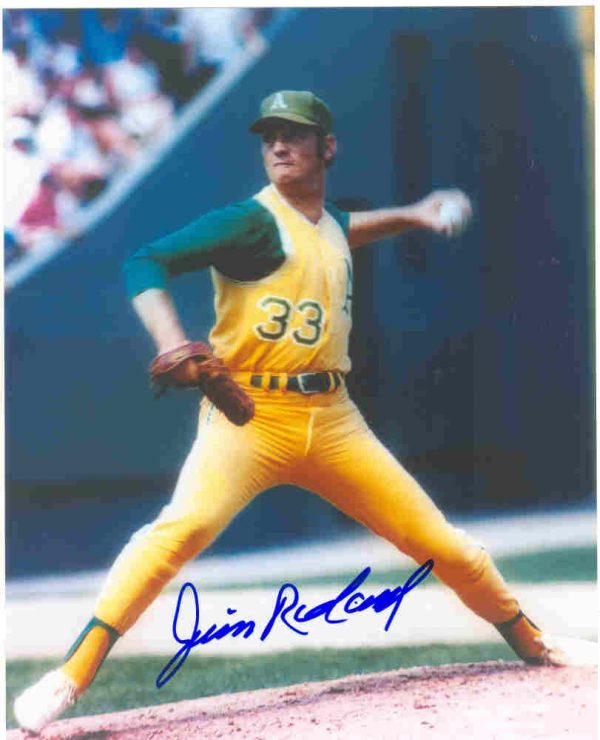 AUTOGRAPHED JIM ROLAND 8x10 Oakland A's Photo