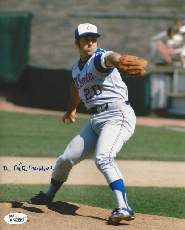 Autographed Dr. Mike Marshall Atlanta Braves 8x10  photo - JSA Authenticated