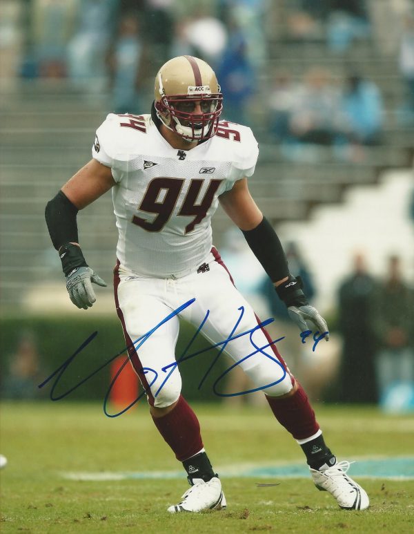 Autographed Mark Herzlich Boston College Eagles 8x10 Football photo