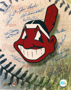 AUTOGRAPHED  photo MULTI SIGNED  Cleveland Indians