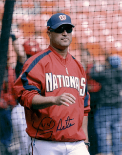 Autographed MANNY ACTA Washington Nationals Photo