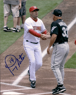 Autographed MANNY ACTA Washington Nationals Photo