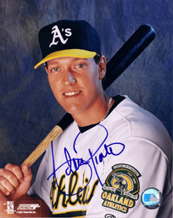 AUTOGRAPHED SIGNED photo ADAM PIATT Oakland A's