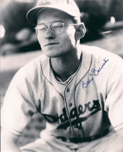 AUTOGRAPHED EDDIE BASINSKI Brooklyn Dodgers photo
