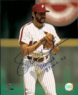 AUTOGRAPHED STEVE BEDROSIAN 8x10 Philadelphia Phillies photo