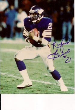 Autographed RUFUS BESS  photo - Minnesota Vikings