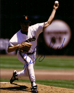AUTOGRAPHED BUD BLACK San Francisco Giants Photo