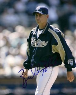 AUTOGRAPHED BUD BLACK SD Padres photo